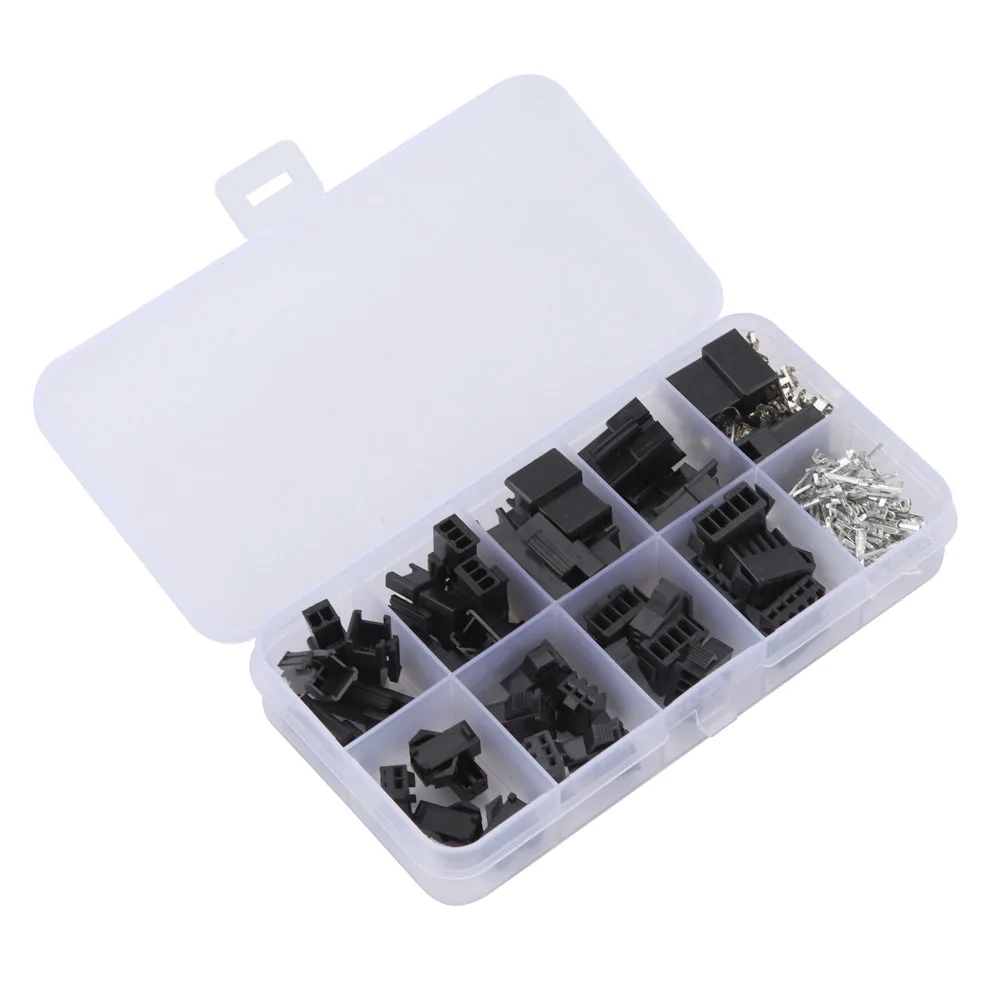 200PCS SM Plug Connectors 2/3/4/5-Pin Mannelijke/Vrouwelijke Kabels Pin Header Connector Shell Kits SM Plug Connectors Kabel Pin Header