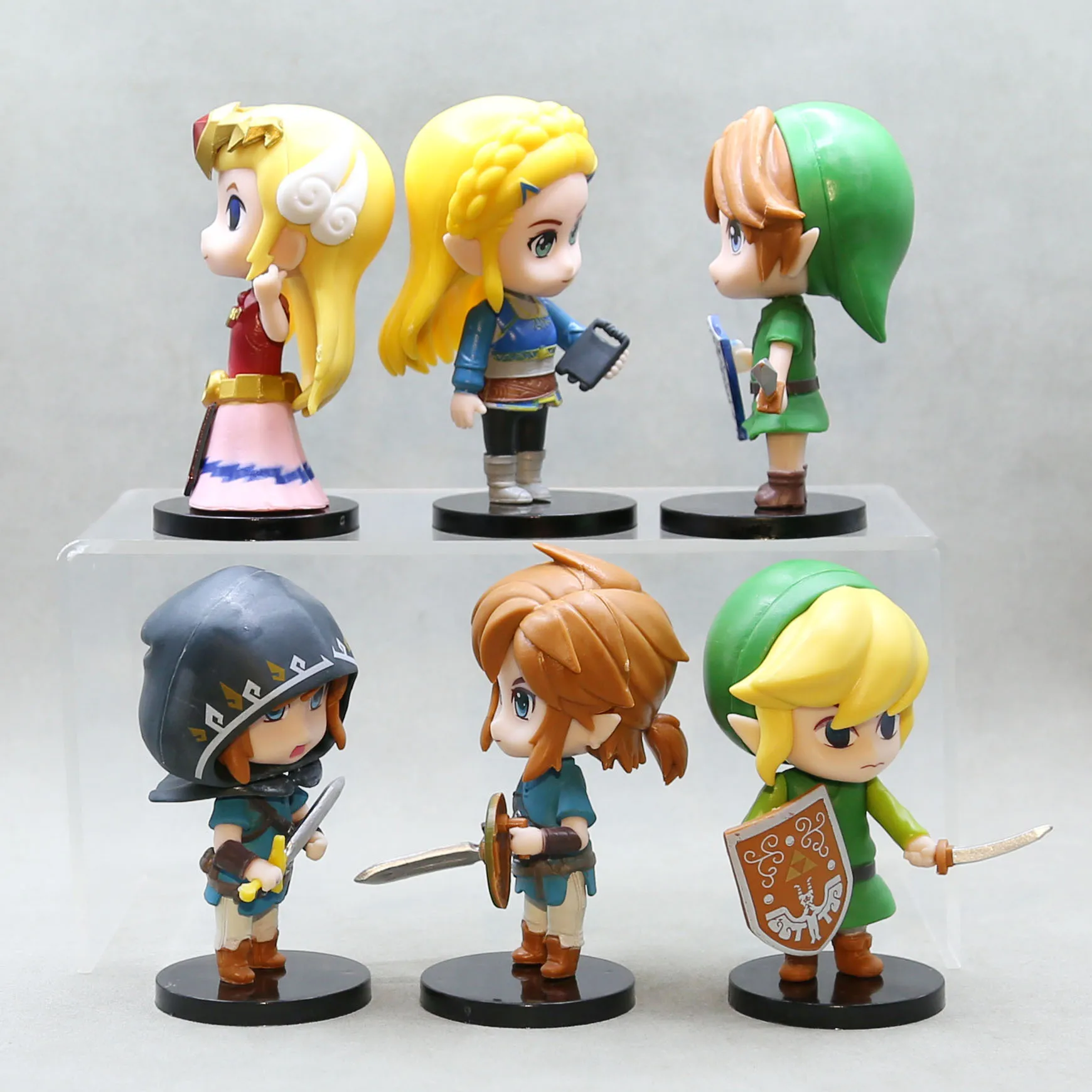 6Pcs/Set Game The Legend of Zelda Cute Q Version Decoration Link Zelda Toys Ornaments GK Model Fashion Collection Tide Play