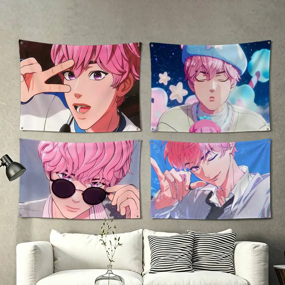 B-Bamby PLAVE Virtual Idol  Flag Suitable For Party Club Outdoor Interior Wall Decoration Banner Fans Gift