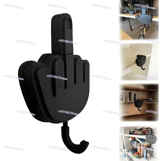 New Middle Finger Key Hanger Spoof Middle Finger Desktop Hook Storage Key Hook