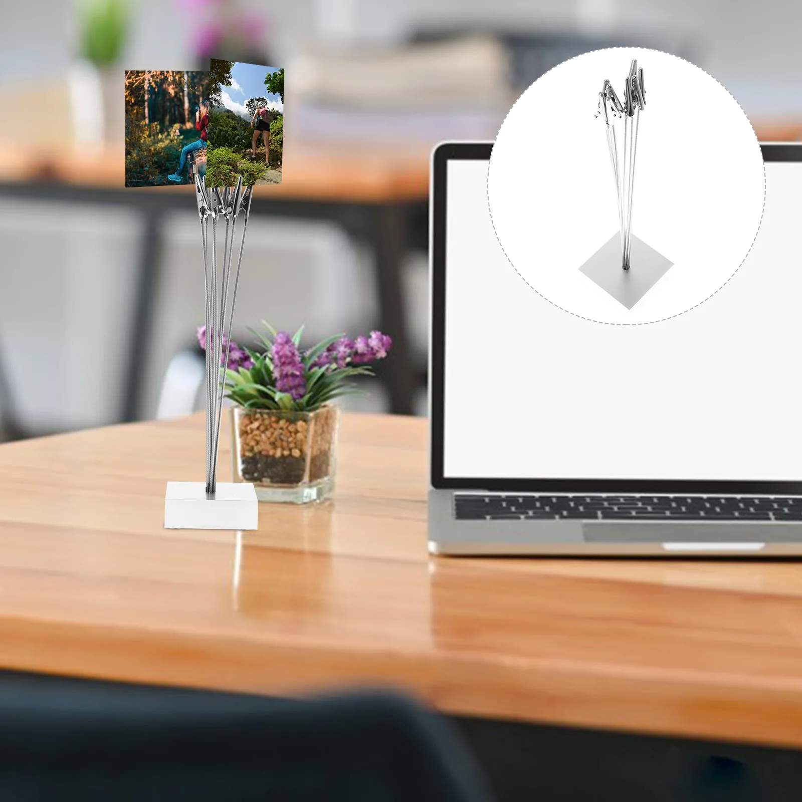 

Photo Folder Creative Display Picture Holder Stand Artwork Tree with Clips Desktop Shape