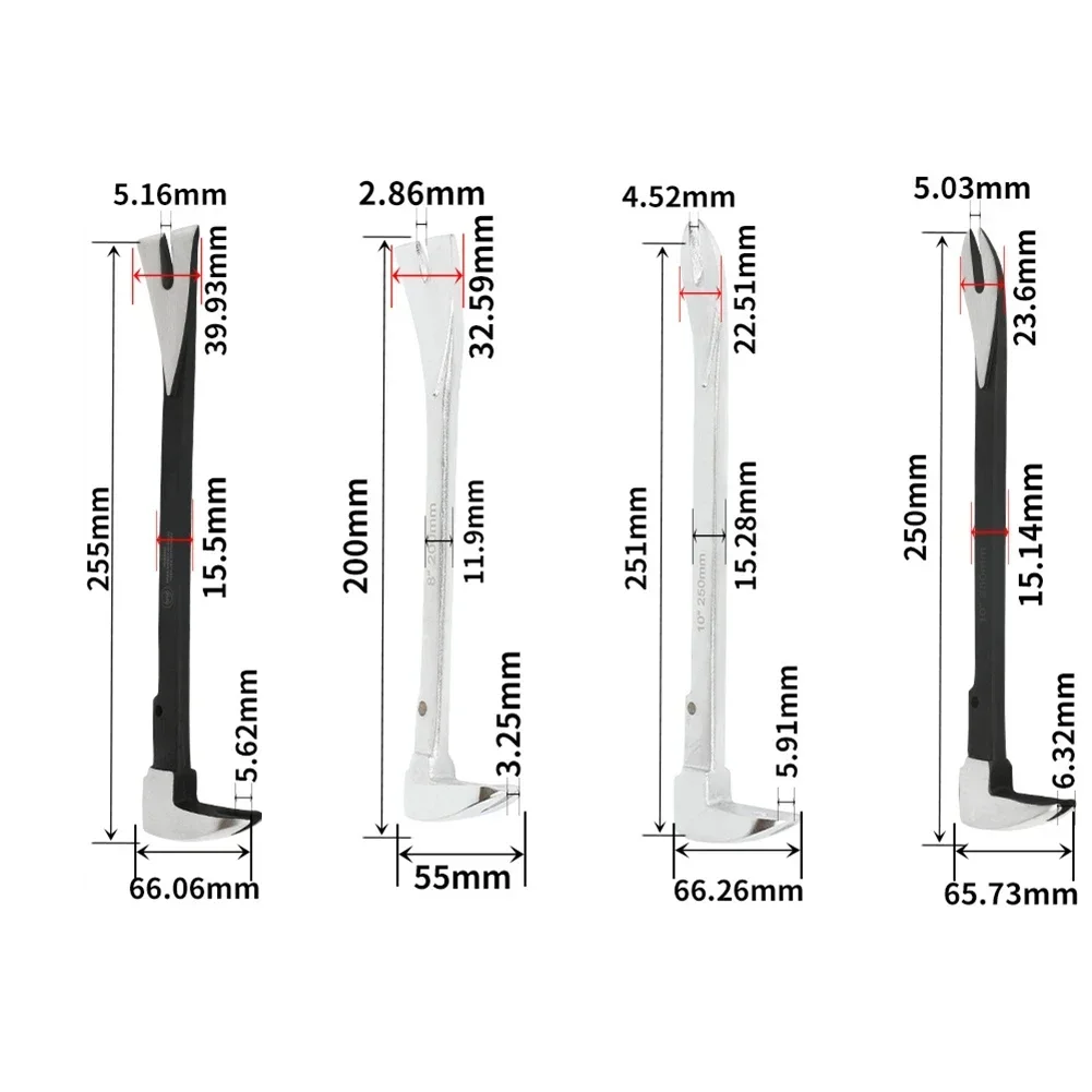 Nail Puller Extractor Remover Tool Household Carbon Steel Remolding & Woodworking Multifunctional Pry Bar Crow Tools