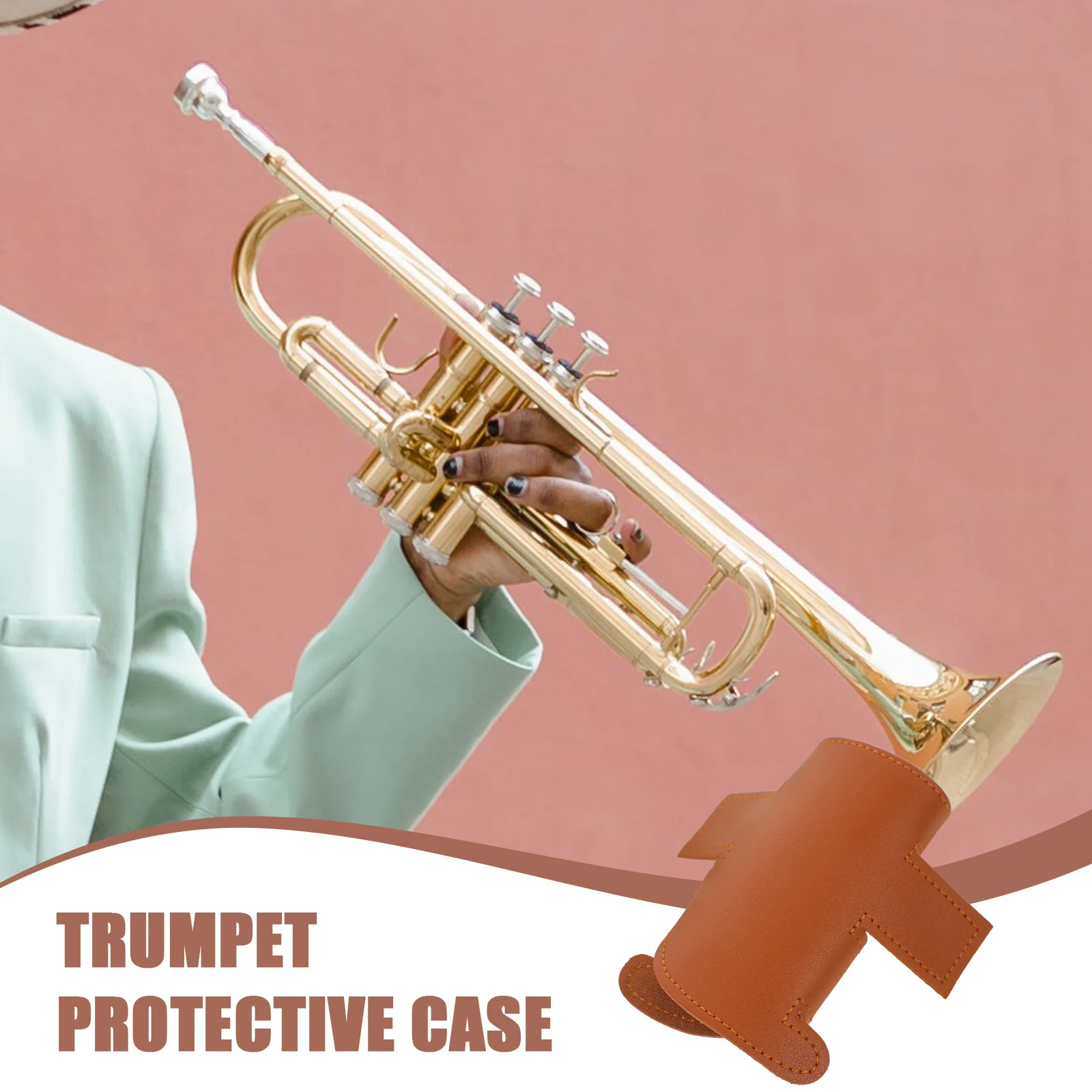 

Trumpet Protective Cover Synthetic Sleeve For Small Horn Dust Scratch Resistant Brown Case Trumpet Accessories