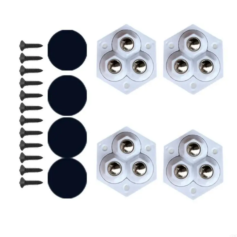 

4pcs ABS & Metal Casters Mini Rollers Upgrades for Kitchen Appliances