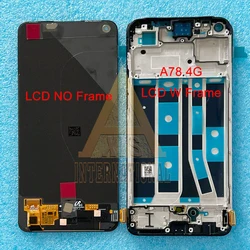 Original For Oppo A78 4G CPH2565 LCD A78 5G CPH2483 Display Screen Touch Panel Digitizer For Oppo A78 5G LCD CPH2495 LCD Frame