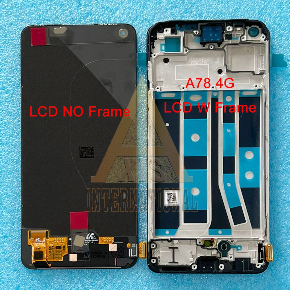 Original For Oppo A78 4G CPH2565 LCD A78 5G CPH2483 Display Screen Touch Panel Digitizer For Oppo A78 5G LCD CPH2495 LCD Frame