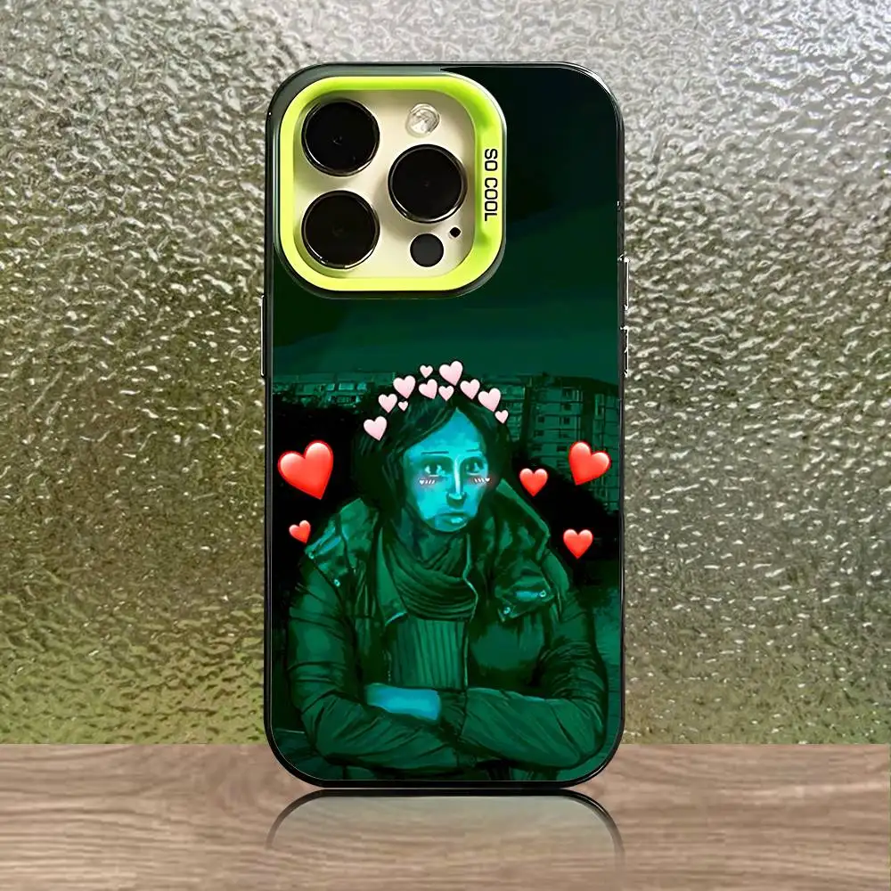 دخيل لا أنا لست حافظة هاتف بشري لهاتف آيفون 16,15,14,13,12,11,Pro,XS,Max,Plus,Mini,SE Green Candy Matte غطاء مقاوم للصدمات