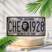 Retro printed Che Guevara image and related text decoration license plates,car license plates,home decorcafes,garage decorations