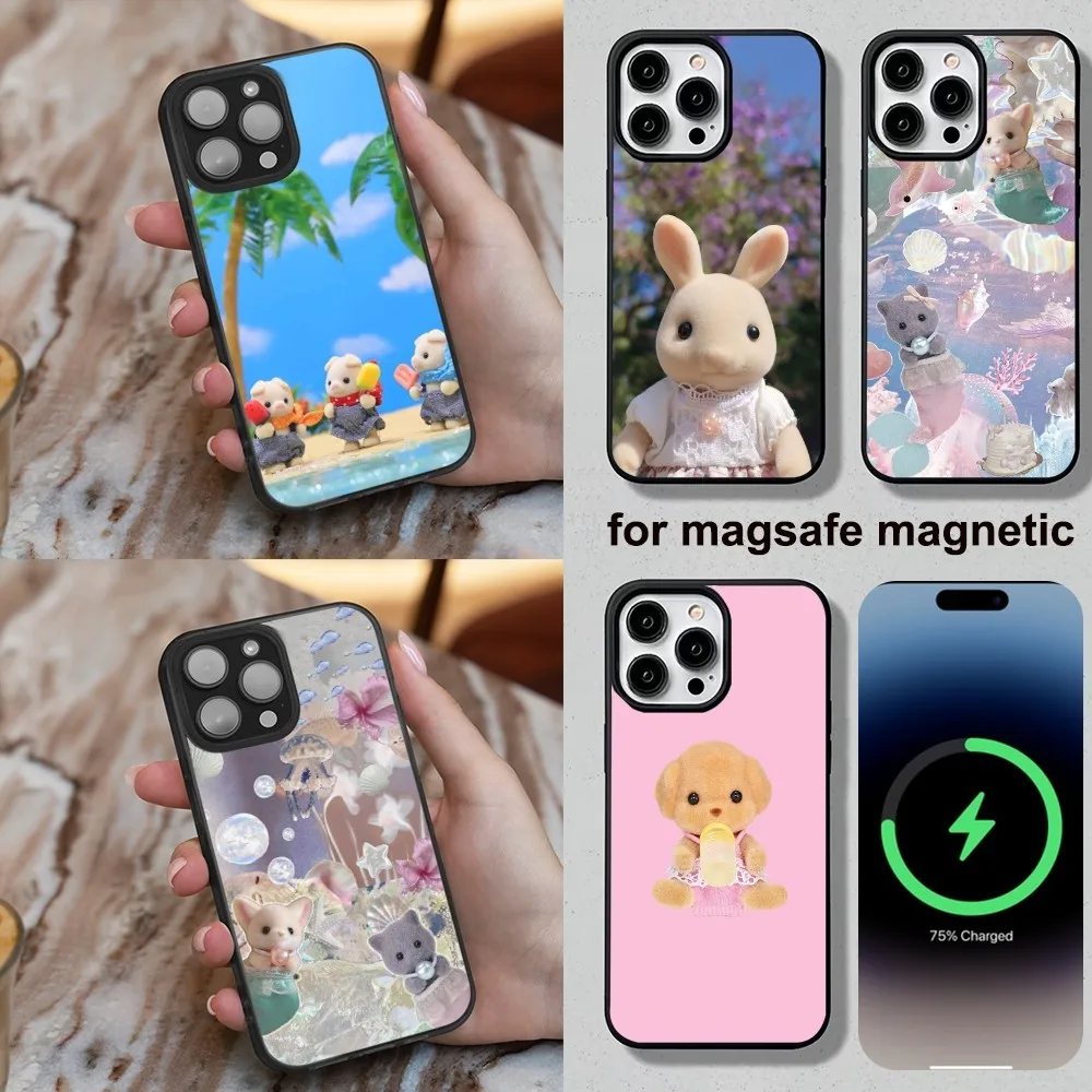 Funda T-Ternurines S-Sylvanian Phone Case For iPhone 16,15,14,13,12,11,Plus,Pro,Max,Mini Soft Magesafe Magnetic Wireless Charge