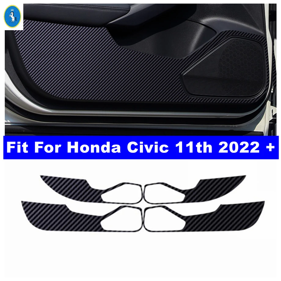 

Carbon Fiber Door Anti-kick Sticker Storage Box Anti-dirty Pad Scratchproof Film Stickers For Honda Civic 11th 2022 2023 2024