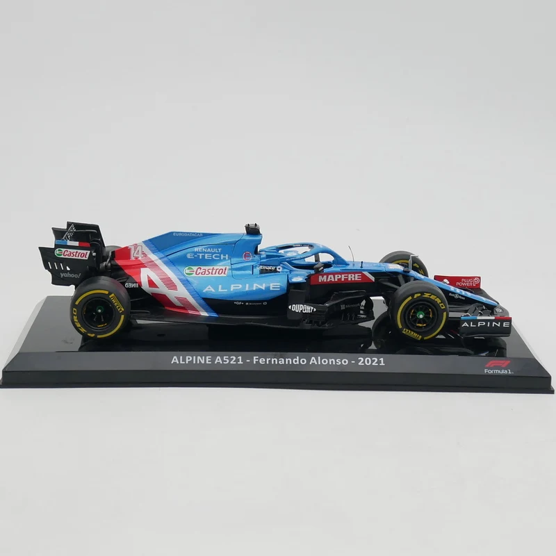 Ixo 1:24 Scale Diecast Alloy ALPINE A521 Fernando Alonso 2021 Racing Toys Cars Model Classic Adult Gifts Souvenir Static Display