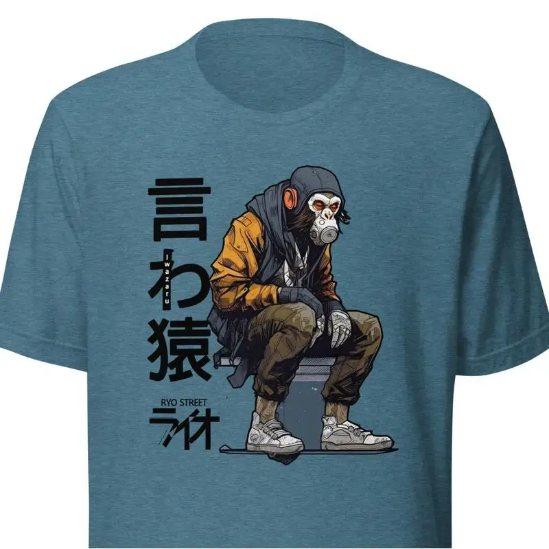 

Iwazaru Men Tops Kawaii Clothes Vintage Clothes t shirt