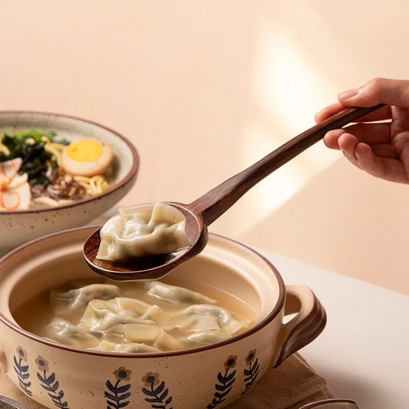 Home Exquisite Turtle Shell Wooden Soup Spoon Creative Kitchenware Cooking Stirring Spoon Wooden Model Tableware Rice Spoon