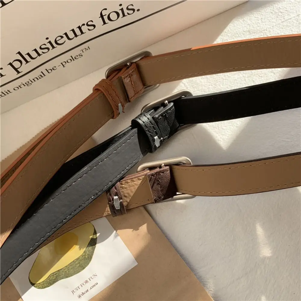 Ceinture en cuir au Design de luxe à la mode, polyvalente, sangle de taille décontractée, réglable pour pantalons et jeans pour femmes et hommes