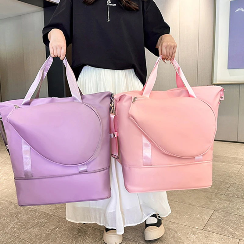 

Сумка для ракеток для бадминтона, расширяемая сумка для тенниса, спортивных тренировок, фитнеса, сумки на плечо для сухой и влажной уборки, большая дорожная сумка на короткие расстояния