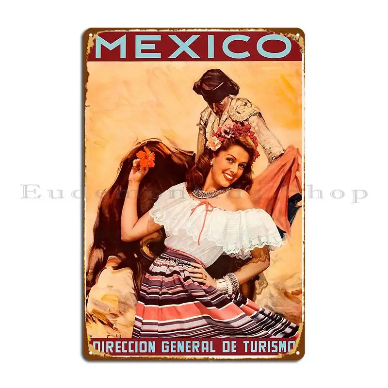 Mexico Vintage Travel Poster C 1960 Metal Plaque Poster Garage Wall Mural Designs Designing Garage Club Tin Sign Poster