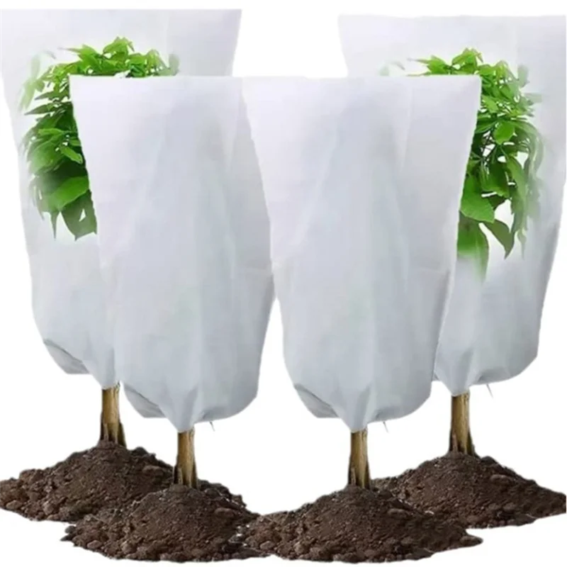 

ZZ-Winter Plant Cover - Frost Protection Tree Bag With Drawstring & Zipper, Non-Woven Fabric
