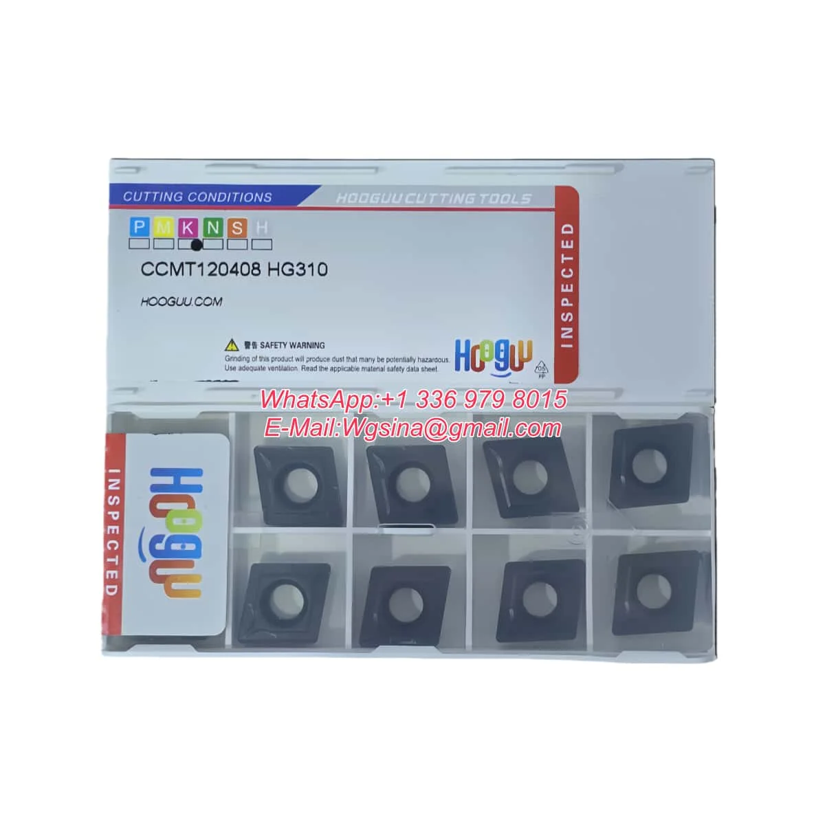 

Токарная пластина HOOGUU CCMT CCMT0602 09T3 1204 02/04/08 -HQ HG310/630/640/650 Цементированный карбид с покрытием