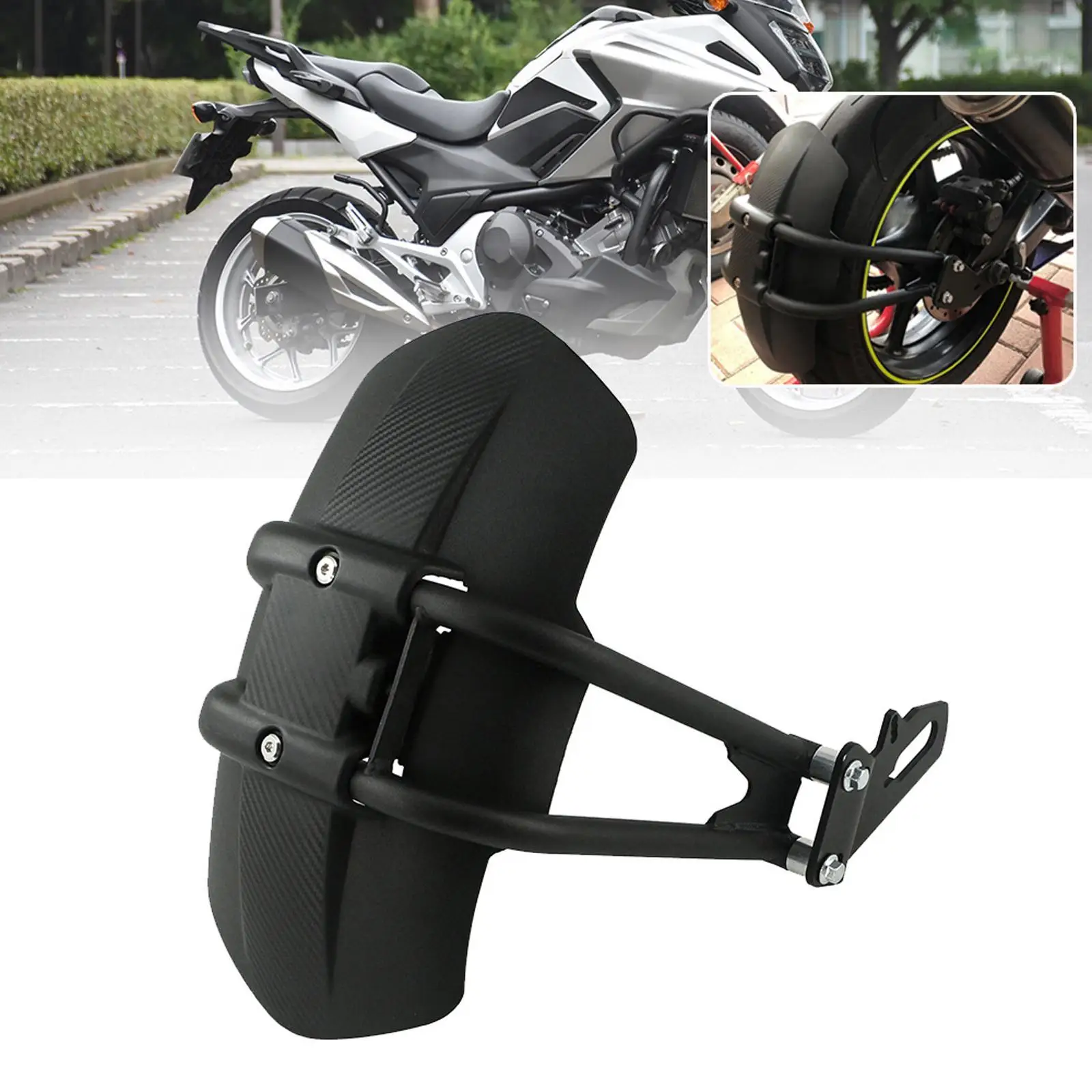 Mudguard Direct Replace Simple Installation Modification Parts Black Motorcycle