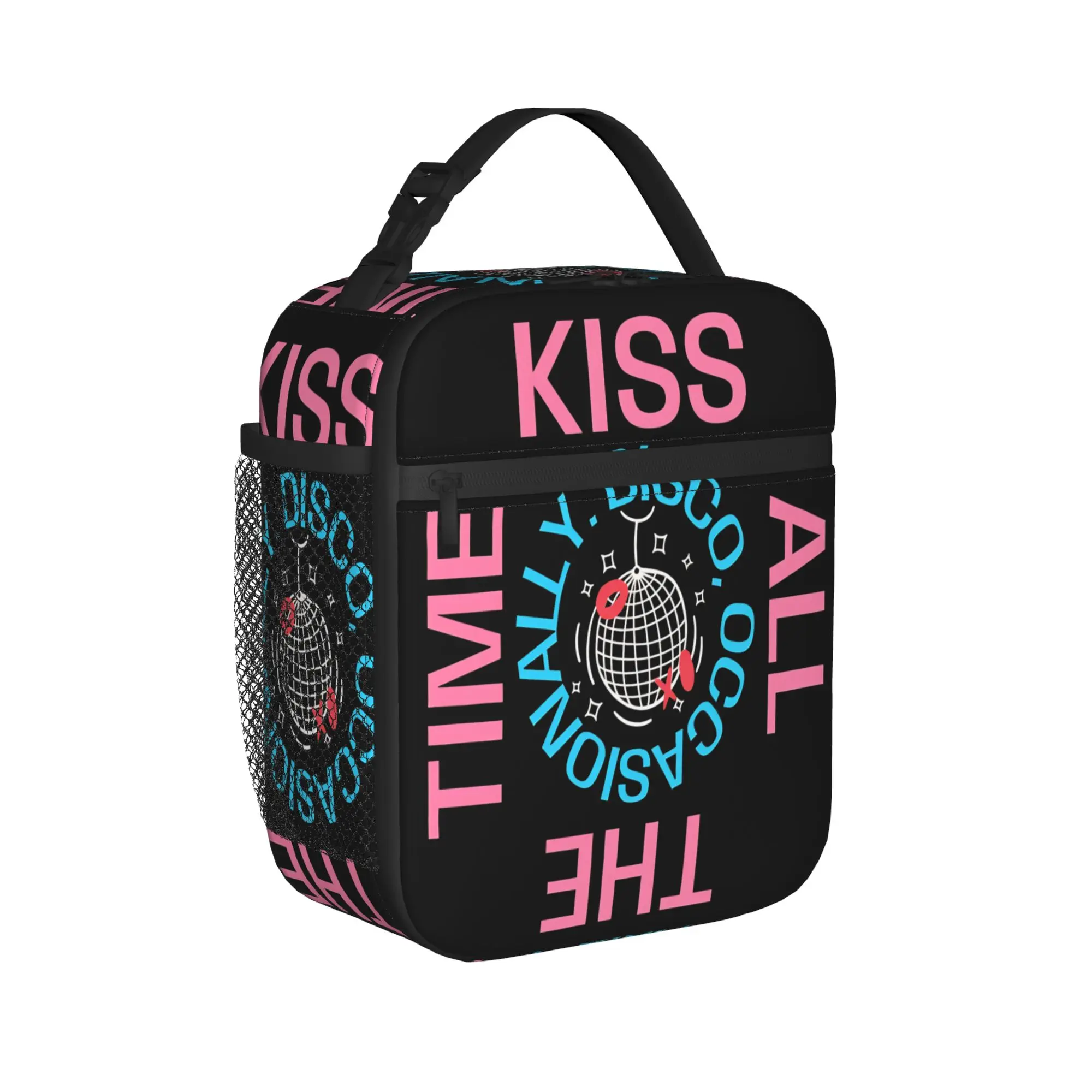 Album Kiss All The Time Lunch Bag For Child  Graphic Lunch Box Outdoor Picnic Cooler Bag Portable Oxford Thermal Tote Handbags