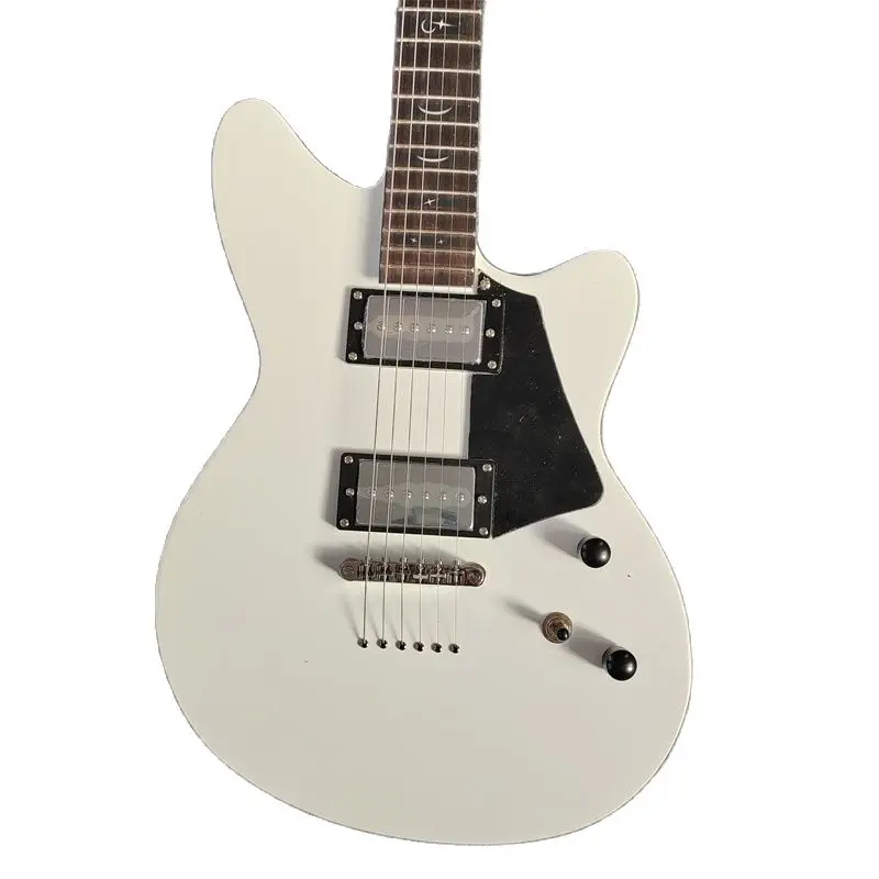 Classic Manufactured 6-string Electric Guitar 22 Fret Noble White Matte Paint Humbucker Pickup Rosewood Fingerboard Professional