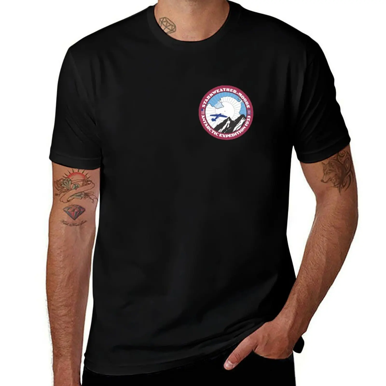 Expedition Patch Starkweather-Moore 1933 (Colour) - Beyond the Mountains of Madness T-Shirt t shirts for man pack white T-Shirt