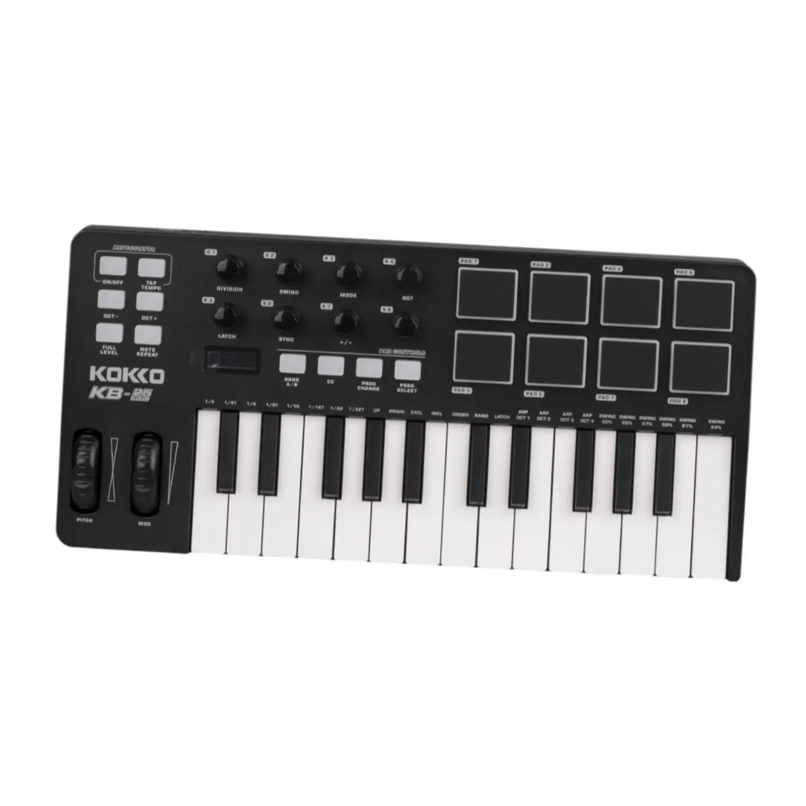 

MIDI Keyboard Controller Compact Digital Piano Controller MIDI Pad Beat Maker Machine with 8 Drum Pads for Beginner Performance