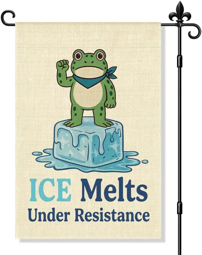 Ice Melts Under Resistance Garden Flag Double Sided Yard Outdoor Decoration 12x18 Inch, Human Rights Liberty Garden Flag, So MMZ