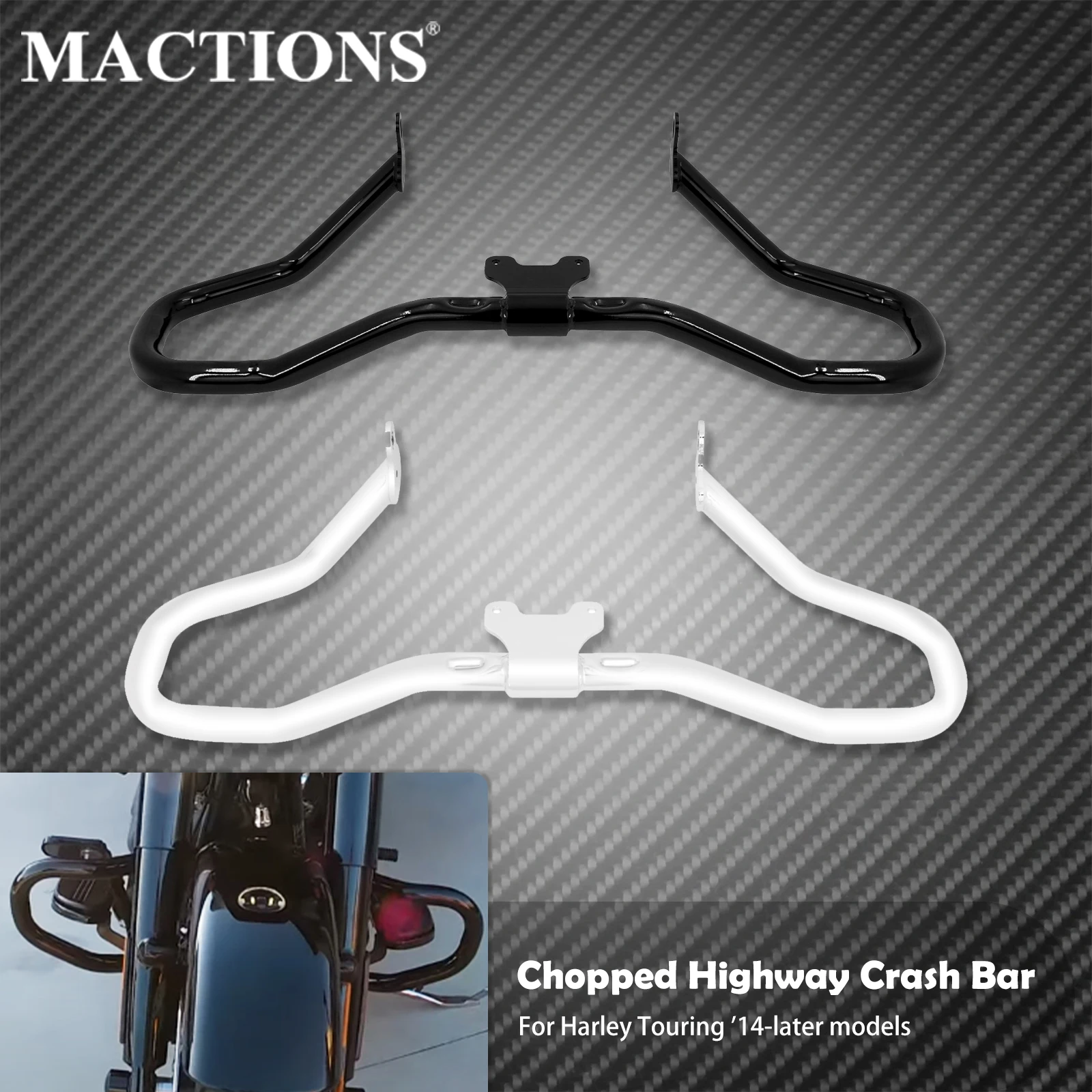 Motocykl posiekany autostrada osłona silnika pasek awaryjny zderzak dla Harley Touring Electra przemieszczanie się po ulicy Road King CVO Limited 2014-Up