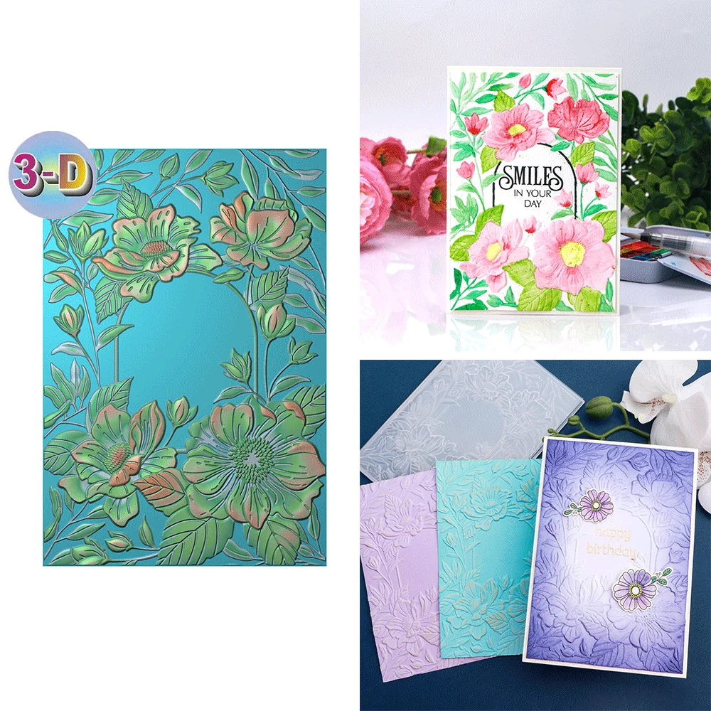 Floral Archway 3D Embossing Folder For Adding Texture And Dimension To Craft Project Card Making