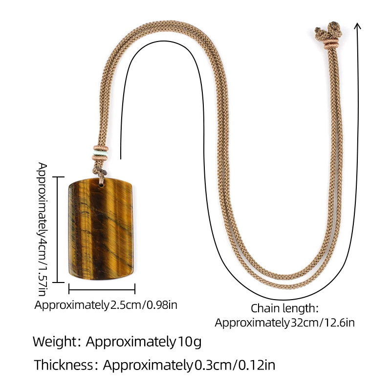 كامبابا جاسبر 25x40 مللي متر مربع حجر قلادة المنسوجة قلادة كريستال حُليات المجوهرات المرأة عيد الحب حفلة هدية صديق #4