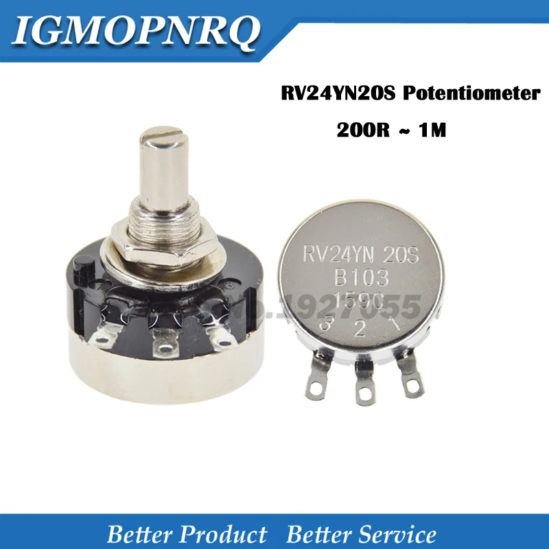 

RV24YN20S Potentiometer B501 B103 B202 B502 B102 B203 B503 B104 B204 B504 B105 Potentiometers 500 ohm 10K 20K 50K 100K 200K ohm