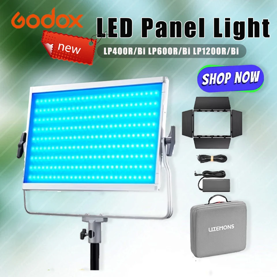 

Godox LITEMONS LP400R/Bi LP600R/Bi LP1200R/Bi LED Light Panel 2 Version Available High Brightness Photography Fill Lamp Control