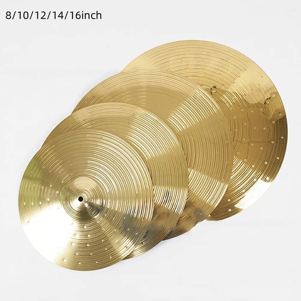 8/10/12/14/16 Inch Drum Brass Cymbals Anti-Rust Crash Cymbal Drum Kit Hi-Hat Cymbal Percussion Instruments Accessories