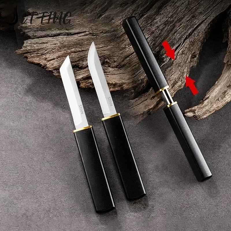 Coltello doppio di alta qualità Coltelli facili da trasportare in acciaio inossidabile Coltello tattico multiutensile Edc per frutta ad alta durezza