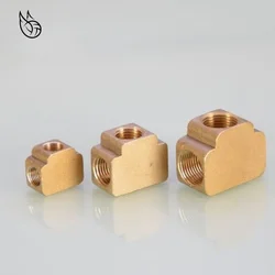 Tee 3 Ways Brass Pipe fittings Equal Female Connector 1/8