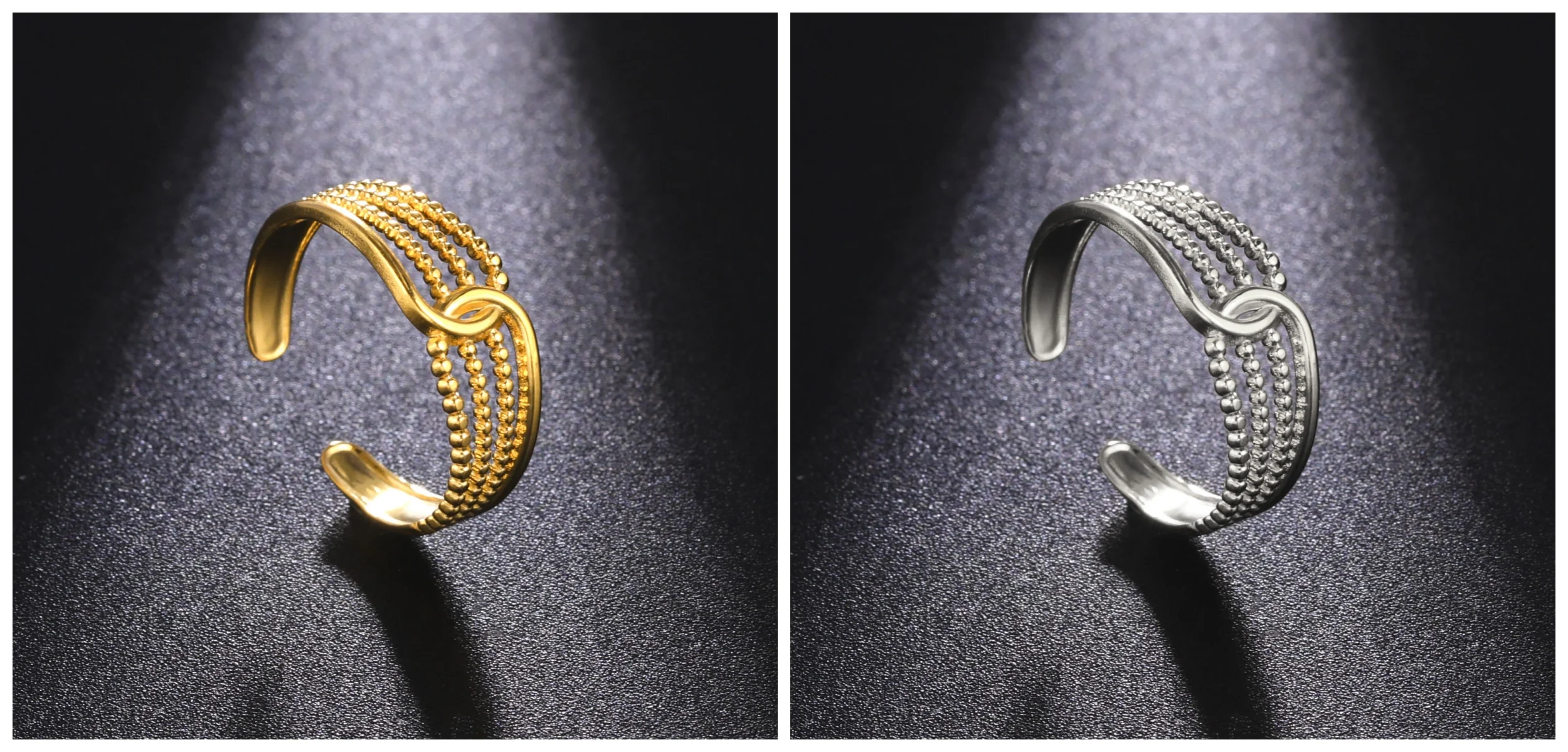 Kkjoy Mode Edelstahl Gold Farbe mehr schicht ige Retro Perlenkette Ringe für Frauen Anpassung Fingers chmuck Großhandel – Detail 8