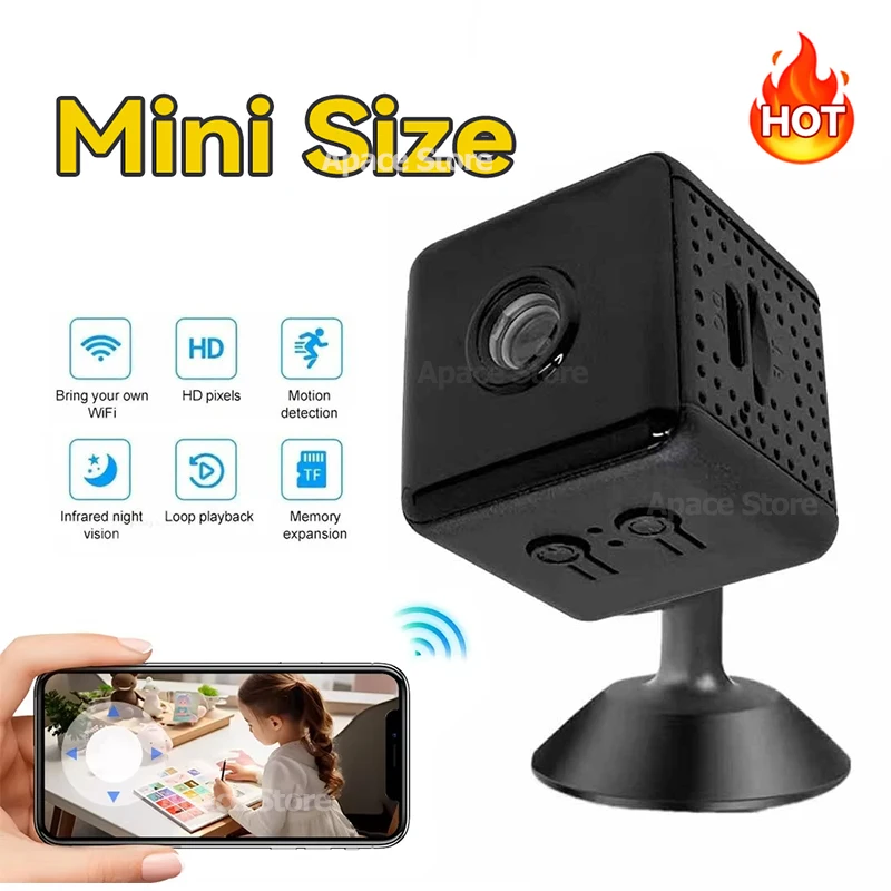

1080P HD Mini WiFi Camera Indoor Safety Security Surveillance Baby Monitor Night Vision Camcorder IP Cam Audio Video Recorder