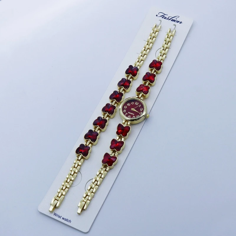 Женские кварцевые часы-браслет, модные аксессуары для часов с маленькой пластиной, модные часы-бабочка, Relojes Para Mujer