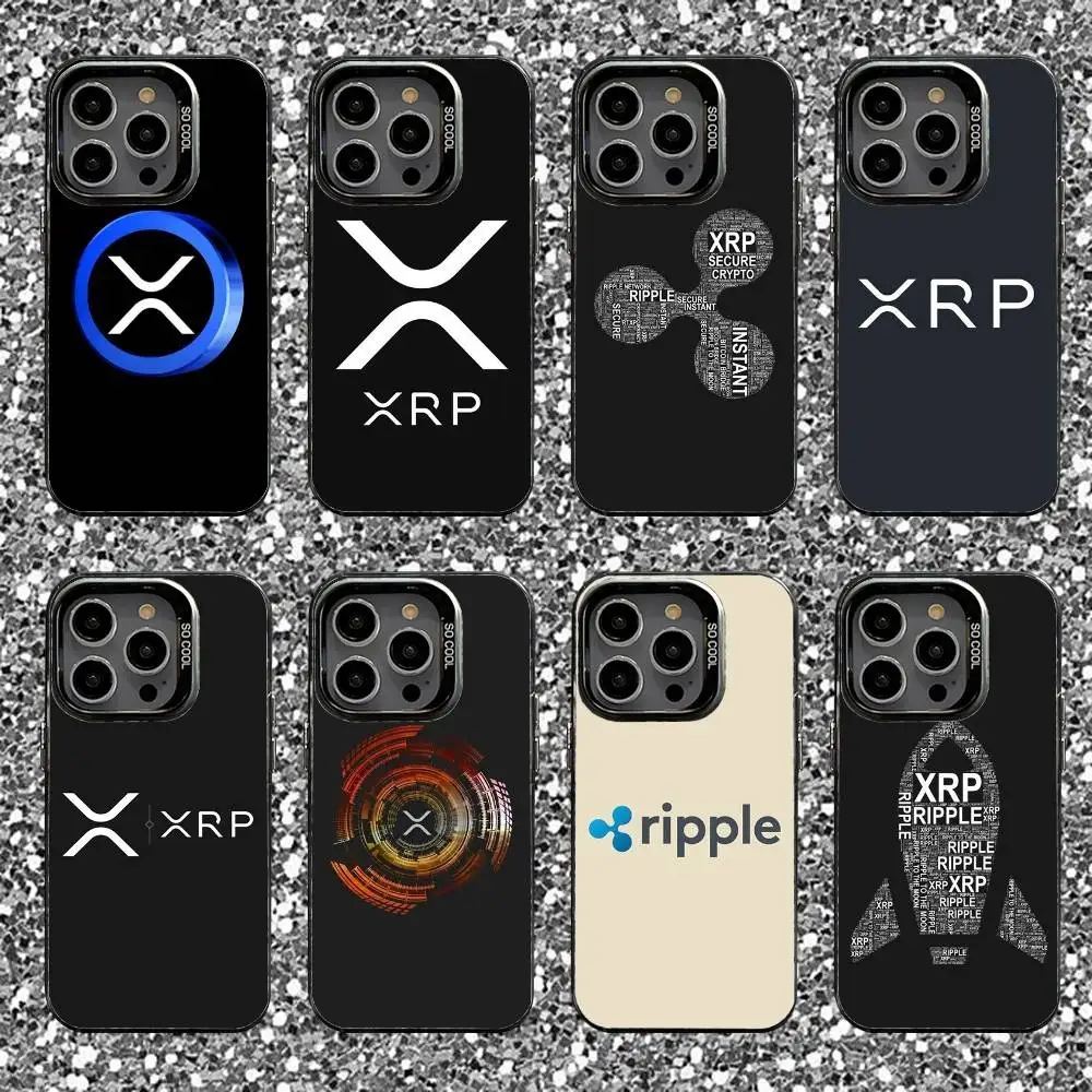 

Xrp Crypto Ripple Phone Case For iPhone 16,15,14,13,12,11,Pro,XS,Max,Plus,Mini,SE Black Candy Matte Shockproof Cover