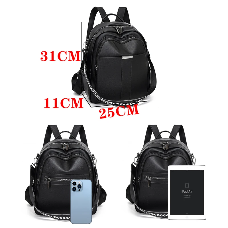 Moda mochila de couro feminino bagpack multi funcional mochilas escolares casuais adolescente para meninas mochilas de viagem