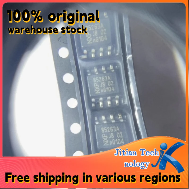100% original inventory 10PCS PCF85263AT/AJ logo 85263A SOP8 Dual power supply clock chip IC Channel direct sales
