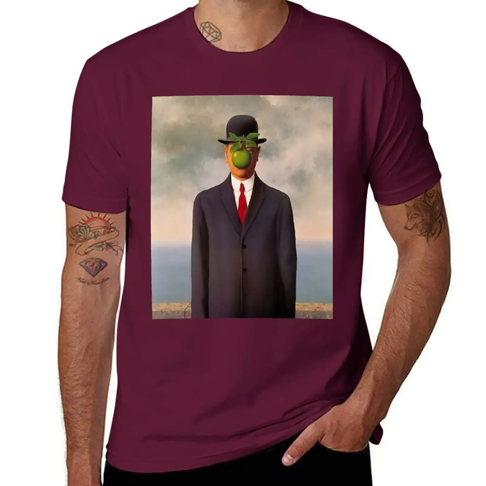 Rene Magritte - The Son of Man T-Shirt oversizeds summer clothes cute tops new edition mens t shirt heavyweight hot sale fashion