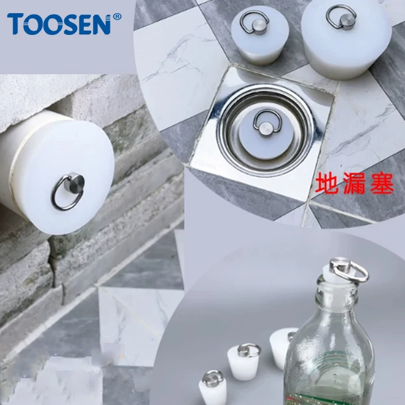 

Dia 14-200mm Conical Silicone Sealing Plugs With D Ring Tapered Silicone Stopper Anti Backflow Floor Drain Hole Plugs
