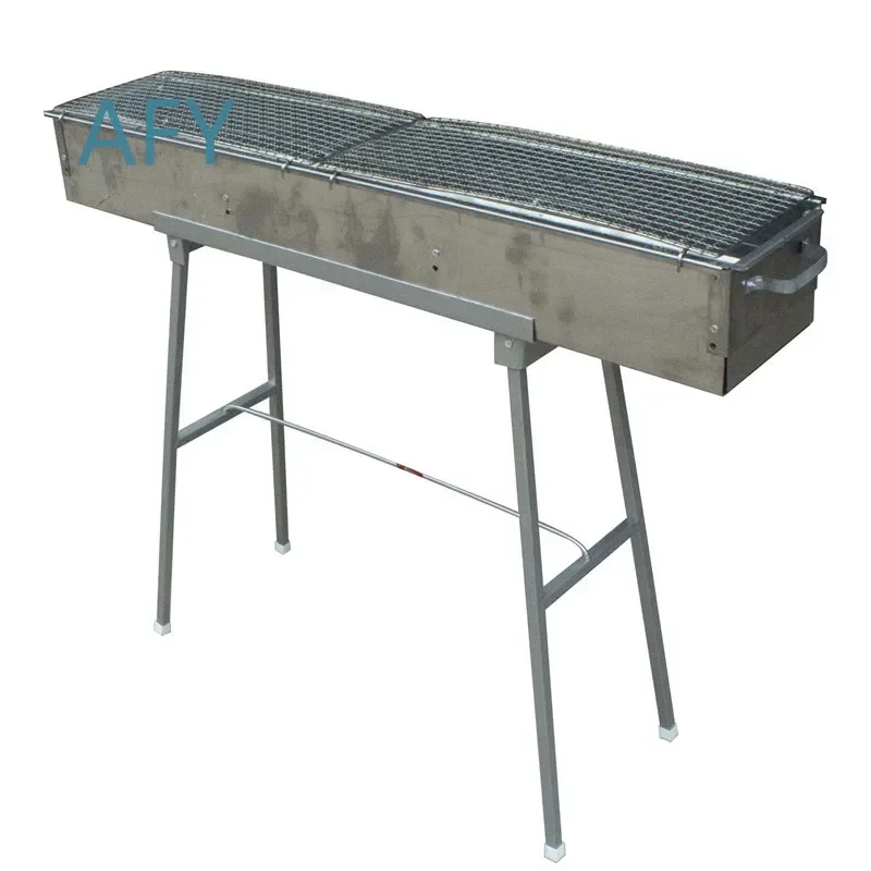 Portable Folding Charcoal BBQ Grill for Outdoor Camping Picnic Patio Cooking Stainless Steel Scissor Tong Set Compact