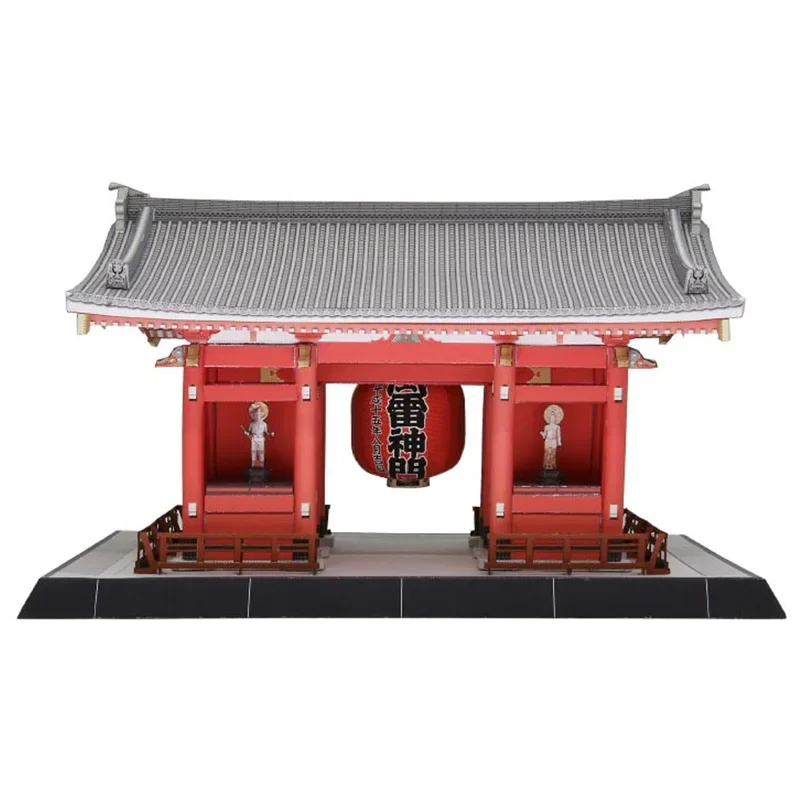 Kaminarimon Gate of Sensoji Temple Japan World Famous Building Handmade 3D Paper Model