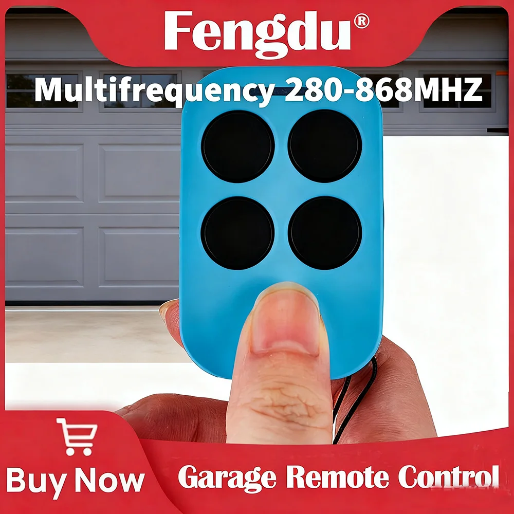 

4-канальный многочастотный код обучения от 280 МГц до 868 МГц, функция открывания гаражных ворот, дубликатор с дистанционным управлением