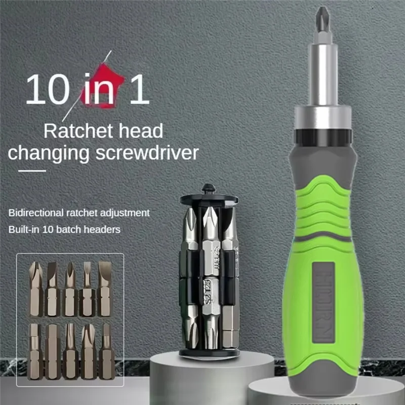

【Today-Only!】11 In 1 Ratchet Screwdriver Screwdriver Head Multi Angle Corner Capable Multifunctional Screwdriver Tool