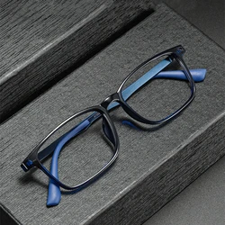 New Retro Ultra-light Fashion TR90 Eyewear Women Rubber Titanium Square Flexible Optical Prescription Men's Eyeglasses Frames