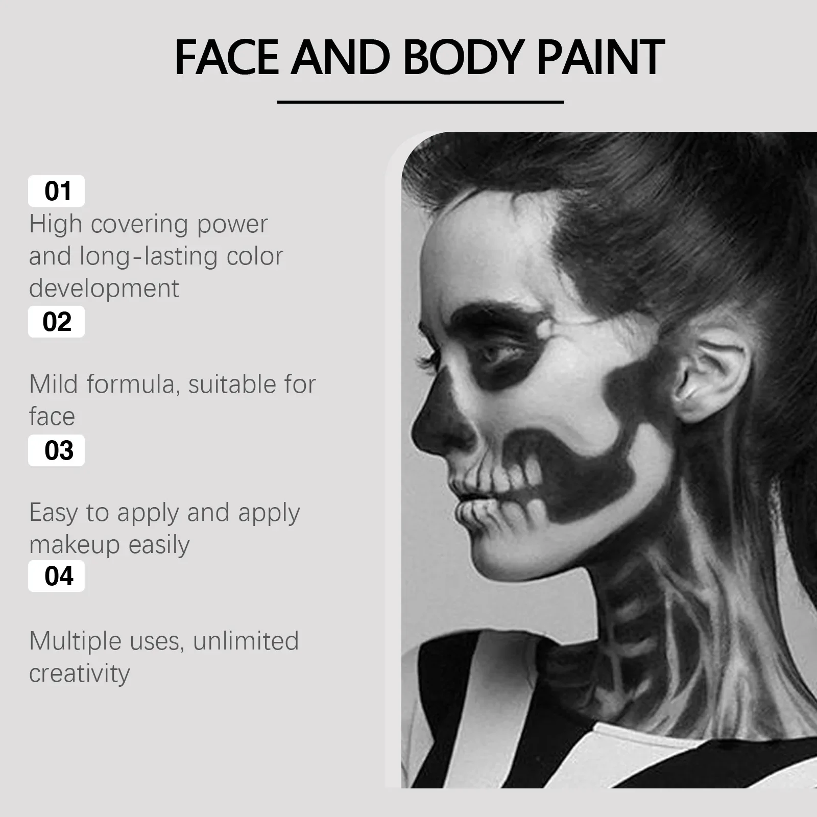 Halloween Palette Set Full Coverage Painted Foundation Makeup Clown Colorful Swatches Halloween Makeup Body Paint Face Painting